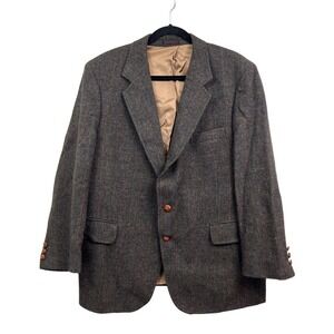 Alexander Shields Wool Sports Coat Blazer Men Sz 42S‎ Single Breast Lined Brown